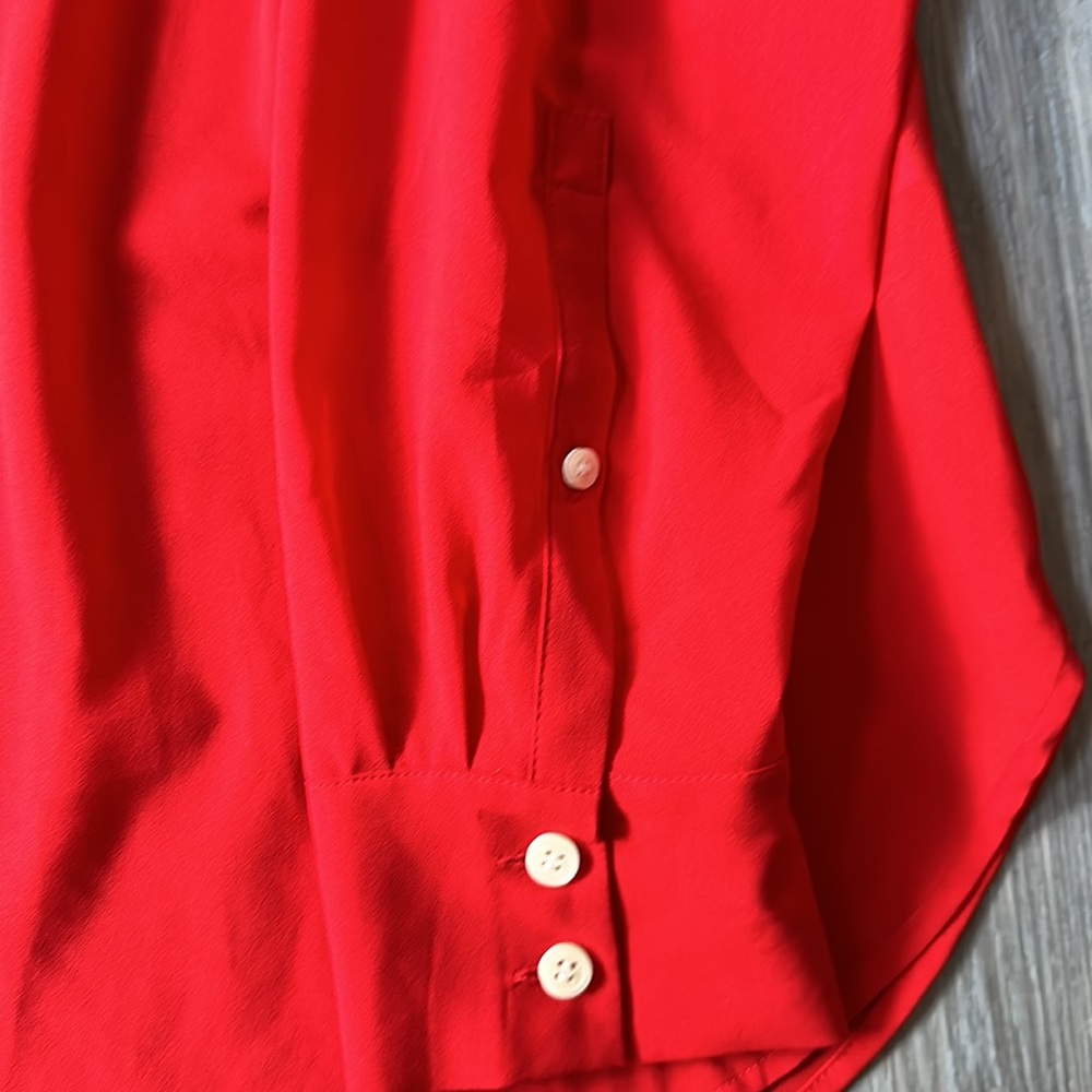 J Crew Pleated Tuxedo Buttondown Blouse - image 7